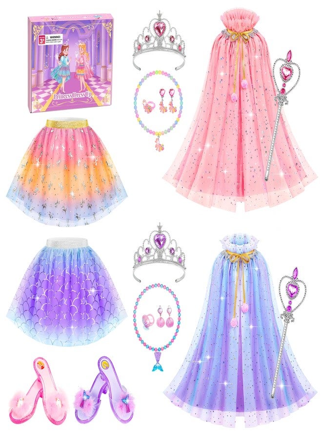 DISHIO Princess Dress Up Toys Jewelry Boutique, Girls Dress Up Shoes Role Play Gifts, Pretend Play Clothes Accessories With Princess Mermaid Theme Costumes Birthday Party Favors For Little Girls Aged 3 4 5 6 - Image 1
